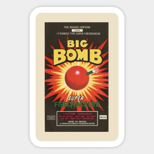 VINTAGE FIRECRACKER BIG BOMB Sticker